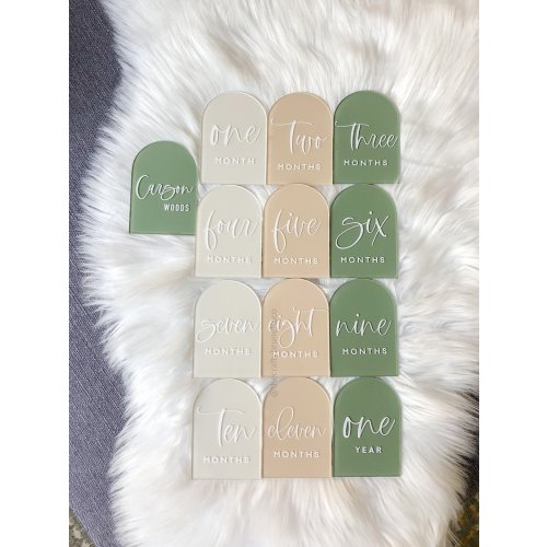 Arch Acrylic Milestone Set Monthly Milestone Set Acrylic - Etsy Canada