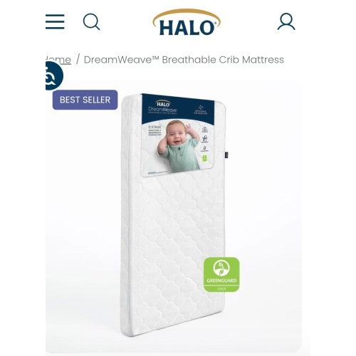 HALO DreamWeave Breathable Crib Mattress