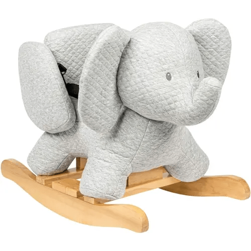Nattou Rocking Horse Animal for Children, Tembo The Elephant, 10-36 Months, 25"x13"x18" in (64 x 34 x 46 cm), Grey, 929141
