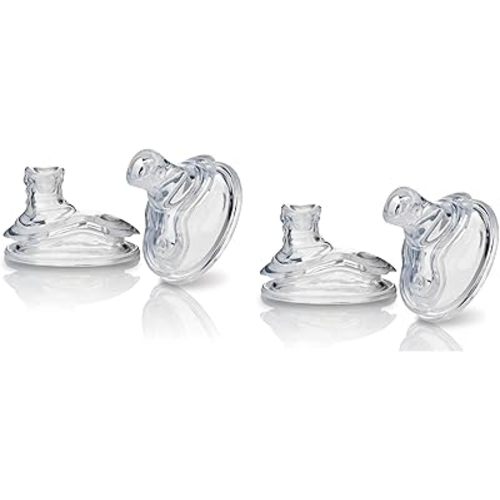 Nuby Super Spout No Spill Replacement Spouts, Clear, 4 count (Pack of 2)