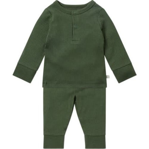 Rib Fitted Two-Piece Pajamas