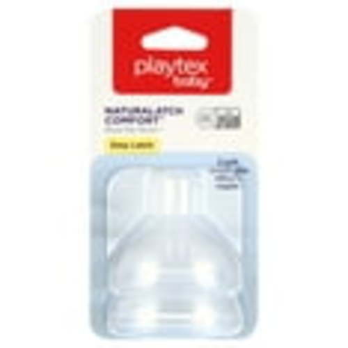 Playtex Baby NaturaLatch Silicone Baby Bottle Nipples, Slow Flow, 2 Pack