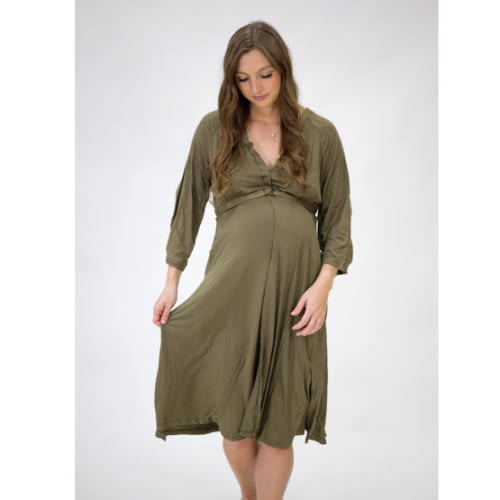 Amelia Labor & Postpartum Gown in Sage – Lila (petite)