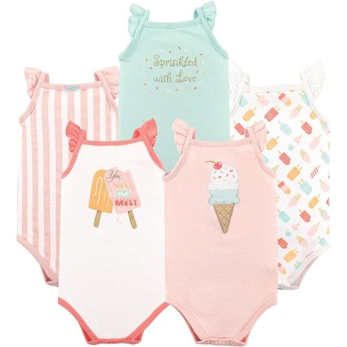 Hudson Baby Unisex Baby Cotton Sleeveless Bodysuits
