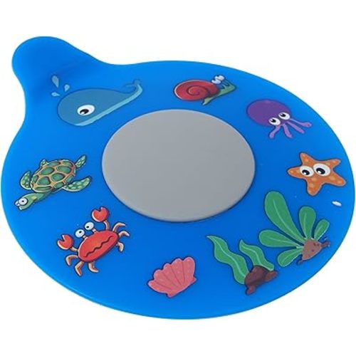 Bathtub Drain Stopper, Silicone Tub Stopper Plug, Universal Bath Drain Cover, Kids Tots Babies Gift (Blue Turtle)
