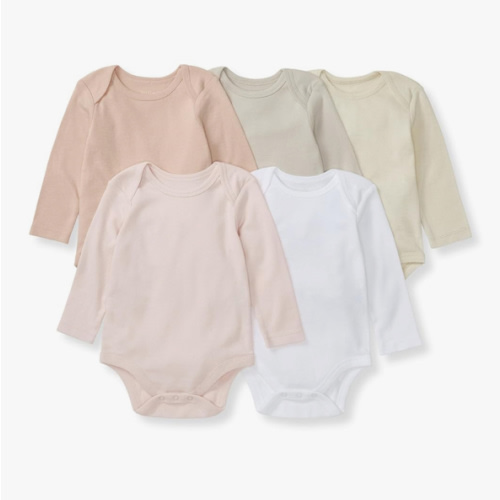 Burt's Bees Baby Organic Cotton Bodysuits – Baby Boy & Girl Short and Long Sleeve One-Pieces, 5-Pack