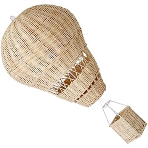 Rattan Hot Air Balloon Floating Hot Air Balloon Rattan Ball Ornaments Unique Wall Art Kids Room Decorations Woven Rattan Hanging Decoration Air for Balloons Wedding Supplies Earth