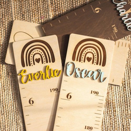 Personalized Wooden Growth Chart Baby Growth Chart Height Chart  for Kids Height Ruler  Engraved Growth Chart Nursery Decor Baby Shower Gift