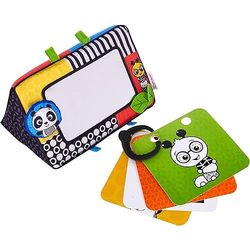 Baby Einstein Flip For Art High Contrast Floor Activity Mirror with Take Along Cards, Tummy Time Play, Newborn+