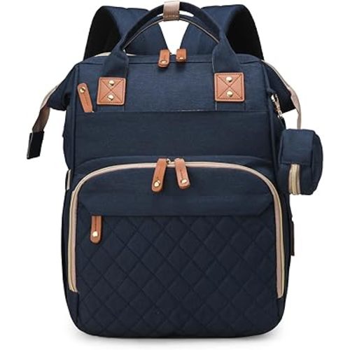 houscly Diaper Bag Backpack with Changing Station,Baby Bags New Mom Gifts Pañaleras Para Bebe Baby Girl Newborn Essentials Must Haves Baby Shower Gifts Baby Registry Search blue