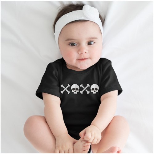 XOXO Goth Baby Clothes, Spooky Skull Witchy Emo Alternative Gothic Punk Rock Death Metal Baby, Witch Mom Gift, Goth Mom Stuff, Pastel Goth