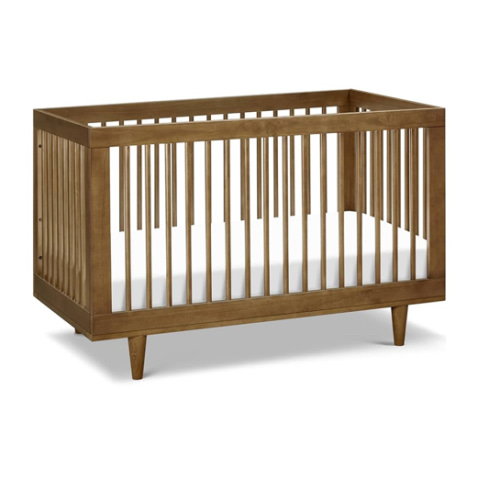 DaVinci Marley 3-in-1 Convertible Baby Crib - GREENGUARD Gold Certified Convertible Crib to Toddler Bed & Daybed - Wooden Baby Bed with 4 Adjustable Mattress Heights - Easy to Assemble - Walnut
