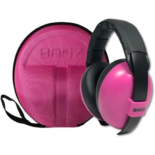 BANZ Baby Earmuffs Infant Hearing Protection – Ages 0-2 Years – The Best Earmuffs for Babies & Toddlers – Industry Leading Noise Reduction Rating – Block Noise INCLUDES CASE