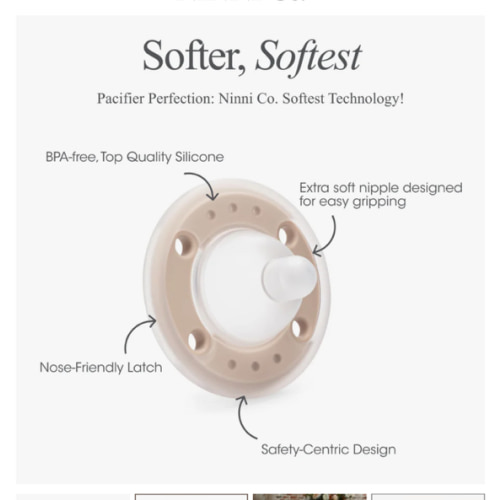 Ninni Pacifier Oatmeal 2 Pack