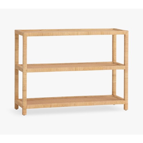 Rattan 2-Shelf Bookcase (42")