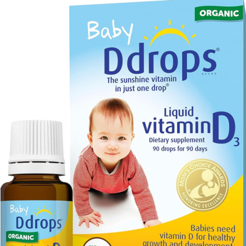 Amazon.com: Ddrops Organic Baby 400 IU 90 Drops - Daily Vitamin D Liquid for Infants. Supports Teeth & Bone Health. No Preservatives, No Sugar, Non-GMO, Allergy-Friendly : Health & Household