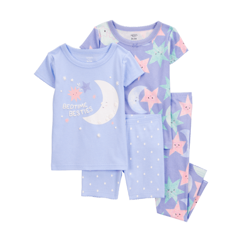 Baby 4-Piece Moon 100% Snug Fit Cotton Pajamas - Purple - Carter's | Carter's