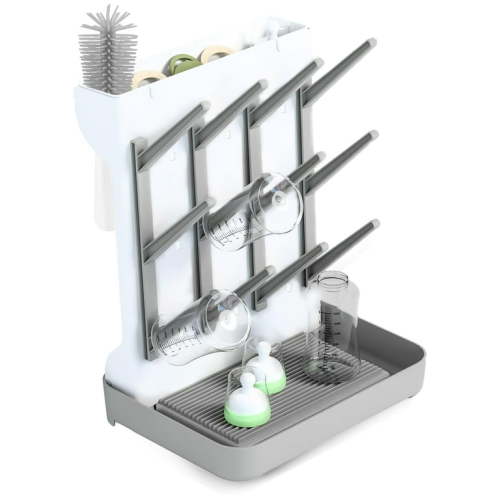 Smasener Baby Bottle Drying Racks, Large Vertical Bottle Drying Racks, Space-Saving Vertical Drying Racks for Cleaning Bottles and Pump Parts (Gray)