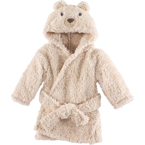 Hudson Baby Unisex Baby Plush Animal Face Bathrobe