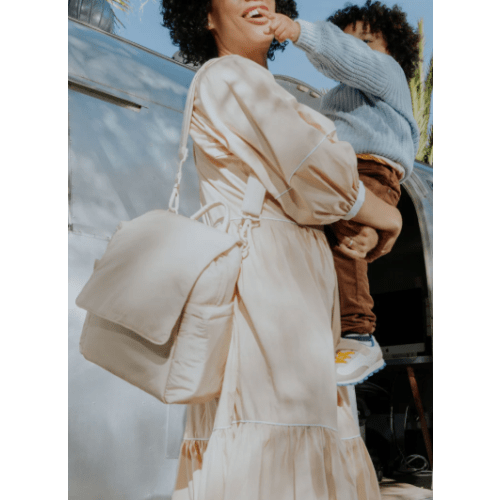 Convertible Mini Diaper Backpack - OATMEAL