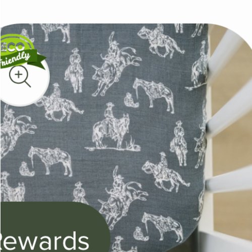 Wild West Muslin Crib Sheet - Tenth & Pine - - Mebie Baby