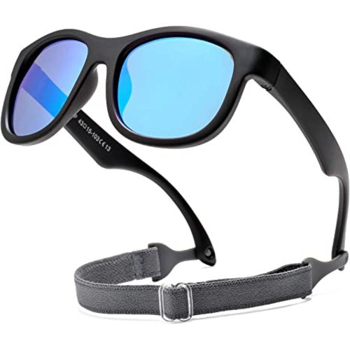 COASION Flexible Polarized Baby Sunglasses with Strap Adjustable for Toddler Newborn Infant 0-24 Months