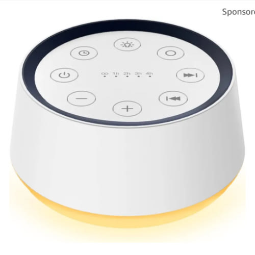 Brown Noise Sound Machine with 30 Soothing Sounds 12 Colors Night Light White Noise Machine for Adults Baby Kids Sleep Machines Memory Function 36 Volume Levels 5 Timers for Home Office Travel