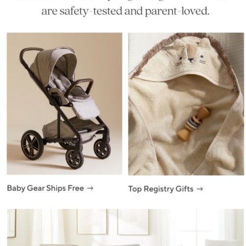 Pottery Barn Kids Baby Registry