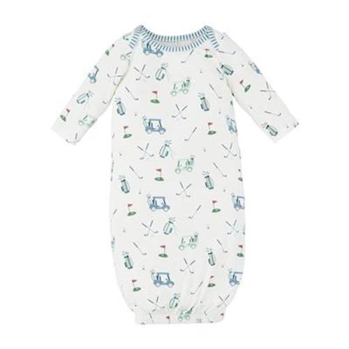 Mud Pie Baby Blue Golf Sleeper Gown; 0-3M