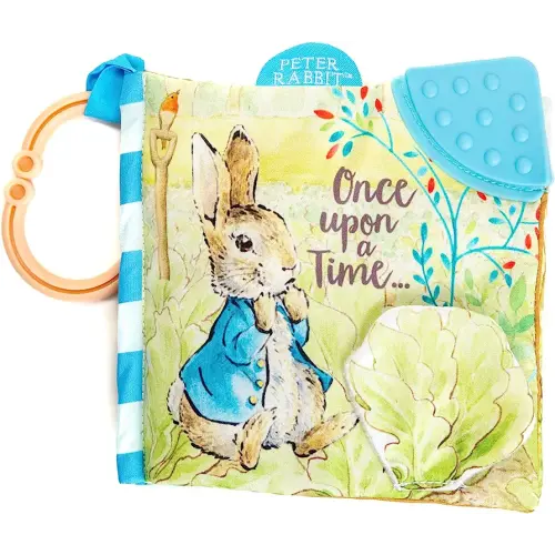 KIDS PREFERRED Peter Rabbit Soft Book with Teether and Crinkle, 5 Inches