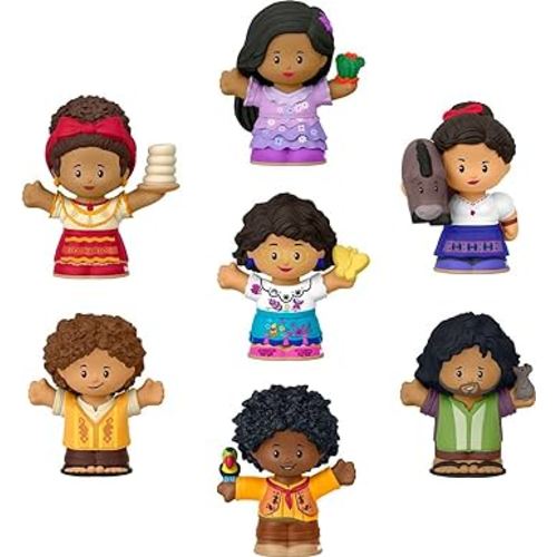 Fisher-Price Little People Toddler Toys Disney Encanto Figure Pack with 7 Characters for Pretend Play Ages 18+ Months