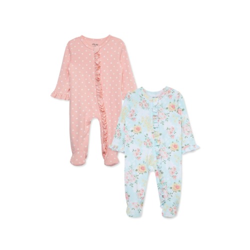 Meadow Ruffle Assorted 2-Pack Footies, 3M