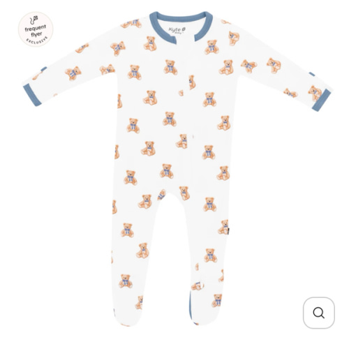 Zippered Footie in Teddy Bear