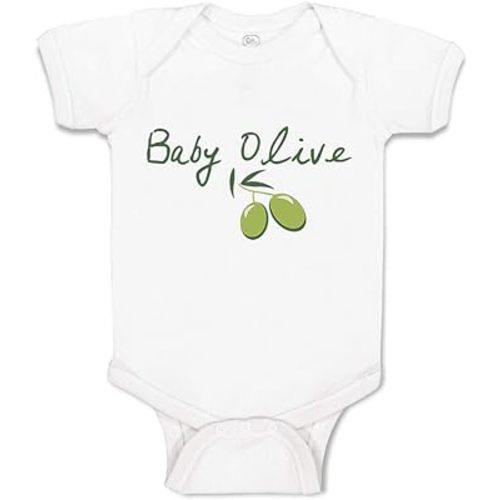 Custom Baby Bodysuit Baby Olive Vegetables Funny Cotton Boy & Girl Baby Clothes