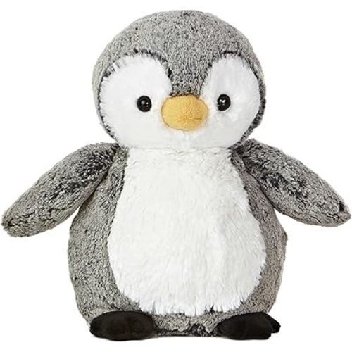 Aurora® Snuggly Sweet & Softer™ Perky Penguin™ Stuffed Animal - Comforting Companion - Imaginative Play - Gray 9.5 Inches