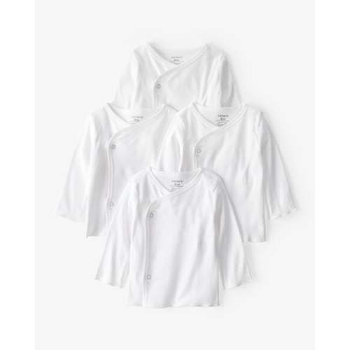 Baby 4-Pack Side-Snap Tees - White - Carter's | Carter's