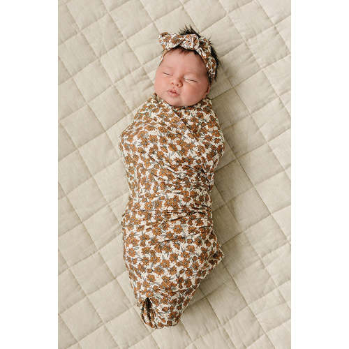 Cream Magnolia Stretch Swaddle Blanket | Bamboo | Baby Essentials Default Title