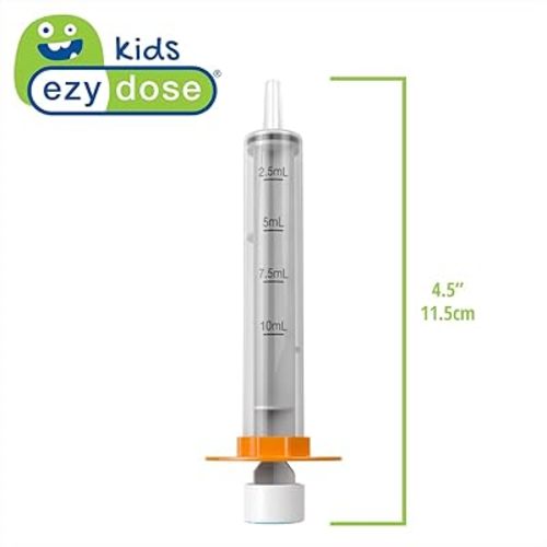 EZY DOSE Kids Baby Oral Syringe & Dispenser, True Easy Design for Liquid Medicine, Easy to Control, 10 mL/2 TSP Color Coded, BPA Free, Pack of 3