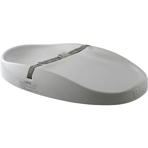 Bumbo Baby Infant Soft Contoured Foam Comfortable Easy to Clean Portable Changing Pad with Restraining Belt for On The Go Diaper Changing, Gray