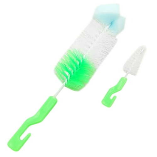 #C08Y2# 2-In-1 Sponge Long Handle Teacup Brush Bottle Brush Pacifier Brush Bottle Cleaner Washing Teapot Glass Spout Cleaning Baby Tool Cup Brush Brush Kitchen，Dining & Bar