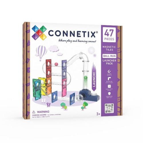 CONNETIX Magnetic Tiles Ball Run Launcher Pack 47pc