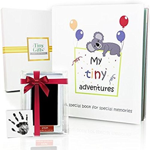First 5 Years Baby Memory Book + Clean-Touch Ink Pad + Gift Box. Record Your Girl or Boy Photos & Milestones. Keepsake Journal | Scrapbook | Photo Album. Modern Baby Shower Gift for Expecting Parents