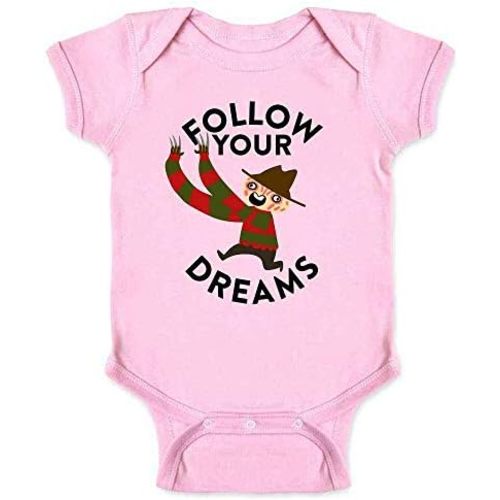 Pop Threads Freddy Follow Your Dreams Funny Horror Cute Infant Baby Boy Girl Bodysuit