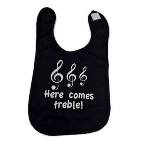 Met Opera Shop | “Here Comes Treble” Black Bib