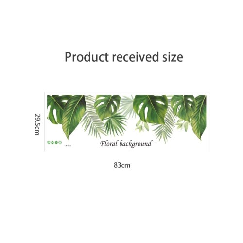 Tropical Leaf & Slogan Graphic Wall Sticker