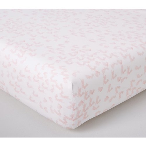 Watercolor Bunny Organic Crib Fitted Sheet | Pottery Barn Kids