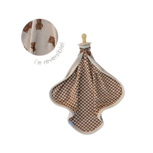 Teddy Bear | Pacifier Bamboo Lovey