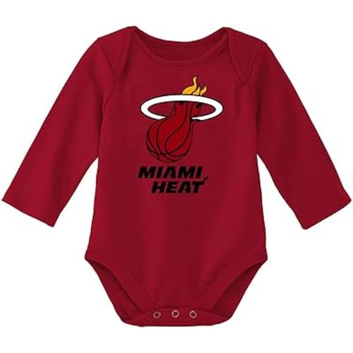 6-9 months Outerstuff NBA Newborn & Infants 0-24 Months Official Primary Logo Long Sleeve Bodysuit Creeper Romper