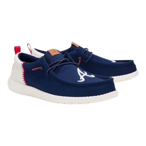 Men's Atlanta Braves Hey Dude Navy Wally Casual Shoes