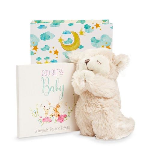 Tickle & Main Baby Praying Musical Lamb and Prayer Book Gift Set, Baptism Gifts for Girls & Boys, Gifts for Kids